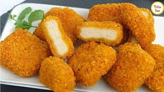 Homemade Chicken Nuggets Recipe by Tiffin Box  How To Make Crispy Nuggets for kids lunch box [upl. by Aietal]