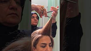 How I use Thinning Scissor for Thick Hair hair haircuttutorial thinninghair shortsvideo shorts [upl. by Nyleikcaj]