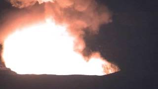 Early morning explosive event at Kilauea summit lava lake [upl. by Enelear]