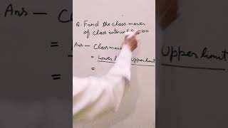 How to determine class marks of given class interval shorts viral trending cgl competition [upl. by Elkcim]