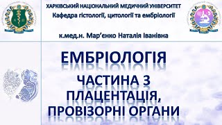 Ембріологія людини 3 Імплантація плацентація провізорні органи [upl. by Ivor392]