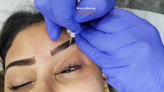 طريقه عمل تاتو مايكرو بلدينج Micro Blading [upl. by Ecirtal]