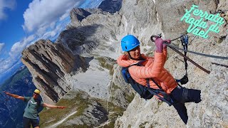 Ferrata Roda di Vael  Dolomiti [upl. by Aaronson]