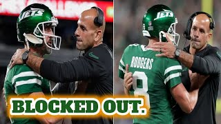 Aaron Rodgers explains why he rejected the Robert Saleh’s hug in Jets homeopening win [upl. by Anirec]