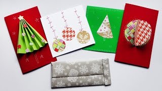 4 Biglietti dauguri da fare coi Bambini  Porta soldi con Riciclo  Christmas cards for kids [upl. by Thedric]