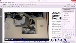 Adding and Editing Images  Adobe Acrobat XI Training Tutorial Course [upl. by Chandless]