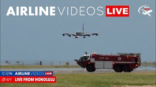 KC135 Performs Emergency Landing on Runway 8R at HNL During Live Broadcast [upl. by Eirotal578]