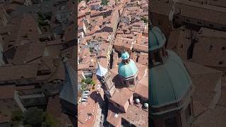 Italy  Bologna from the top  Two Towers Asinellitower [upl. by Sutelc970]