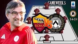 IVAN JURIĆ DEBUT  AS ROMA VS UDINESE  AS ROMA POTENTIAL STARTING LINEUP SERIE A 2024 GAMEWEEK 5 [upl. by Whitebook]