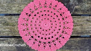 How To Crochet Hearts Doily [upl. by Neit]