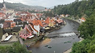 The beautiful landscape in Czech Republic 🇨🇿 for relaxating gentel rain in Český Krumlov [upl. by Marpet]