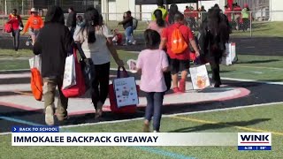 Immokalee backpack giveaway [upl. by Triny]