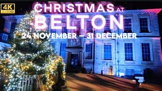 Wander About Belton House Christmas Light Trial  Nov23  4K footage [upl. by Tav]