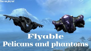 Flyable Pelicans And Phantoms In Halo Reach Multiplayer [upl. by Ateekahs]