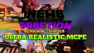 BEST SHADERS MCPE V 120  121  NEWB X PARETION 🔥  best shaders mcpe the same as java [upl. by Deane]