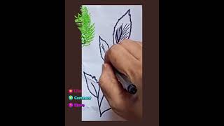 Draw leavesdraw nonflowering plantDraw plantinshort viral video plantsHaaMeem 4science [upl. by Fulbert]