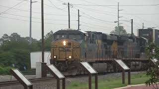 A Weekend Railfanning Cordele GA Part 2 42124 Ft CSX 1897 Monon Heritage [upl. by Maddi]