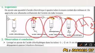 Réaction de quelques métaux avec les solutions acides et les solutions basiques 3AC [upl. by Nniroc64]