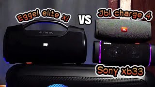 Bass test Eggel Elite XL vs sony srs xb33  Jbl charge 4  Battle sound test [upl. by Pooley]