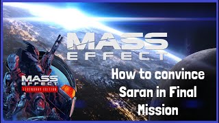 How to Convince Saren that he is indoctrinated in final mission  Paragon Ending  Mass Effect PS5 [upl. by Adniuqal]