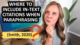 How to include intext citations when paraphrasing Intext citations for beginners [upl. by Bonn]