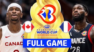 Canada vs France  Full Basketball Game  FIBA Basketball World Cup 2023 [upl. by Plerre]