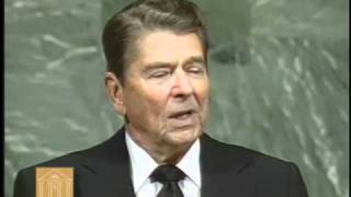 President Reagan Address to the United Nations September 26 1988 [upl. by Ahsoym]