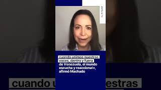 quotLa protesta sí funcionaquot asegura María Corina Machado [upl. by Nhguavoj]