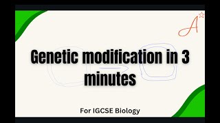 Genetic modification in 3 minutes  IGCSE Biology [upl. by Ahsikad975]