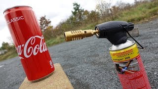 EXPERIMENT  710 Grad heißer GAS BRENNER vs COCA COLA Dose [upl. by Granthem]