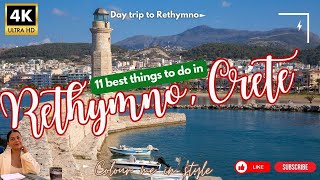 11 best things to do in Rethymnon A Day trip to Cretes historic town [upl. by Nerro789]