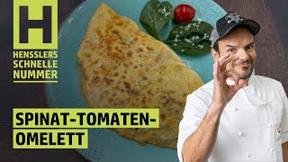 Schnelles SpinatTomatenOmelett Rezept von Steffen Henssler [upl. by Tyra281]