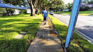 Driveway amp Sidewalk powerwashing in Dunedin Florida  Clean Streak pressurewashing [upl. by Llenrub522]