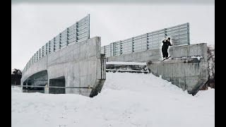 Skiing Abandoned Bridge in Japan [upl. by Salazar308]