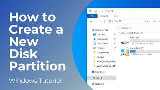 How to Create a Partition in Windows 10 amp Windows 11  Create New Drive 2024 [upl. by Ainer]