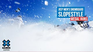 Jeep Men’s Snowboard Slopestyle MEDAL RUNS  X Games Aspen 2022 [upl. by Irmina]