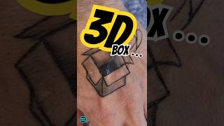 simple 3d box design as a tattoo tattoo tattooartist tattooideas tattoodesign trending draw [upl. by Nagah]