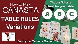 How to play CANASTA Table Rules Variations write your own Canasta Rulebook canasta rules [upl. by Mcgregor822]