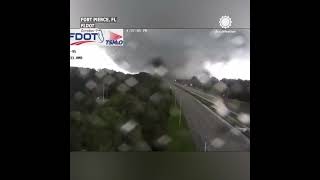 Florida DOT Cam Catches Tornado from Hurricane Milton [upl. by Eanwahs]