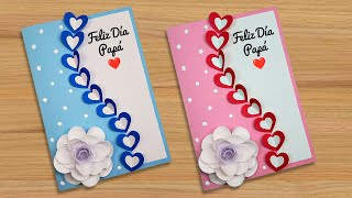 💖Tarjeta corazones para el día del padre 💖 Ideas para papá 🥳 Fathers Day Card Beautiful 😎 [upl. by Arreip]