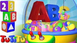 Juego de grúa  Bebés y niños pequeños que aprenden el alfabeto con los juguetes TuTiTu  Preescolar [upl. by Aissenav453]