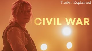 quotCivil War 2024 Trailer Breakdown The Dystopian America and Intense Conflictquot [upl. by Limaj802]