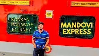 Mandovi Express  Konkan Railway Journey in Monsoon [upl. by Boyse]