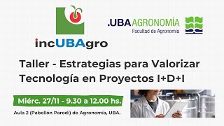 Estrategias para Valorizar Tecnología en Proyectos IDI  Taller incUBAgro 🌱 [upl. by Lomax]