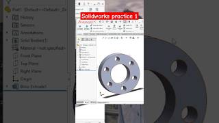 Solidworks practice tutorial  Cad by Ankit  solidworks solidworkstutorial [upl. by Eniortna571]