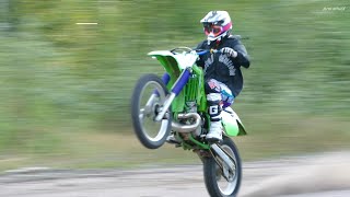 Kawasaki KX500 88 2Stroke Wide Open Braaps FMF Fatty Pipe [upl. by Petty]