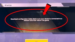 How to fix download configuration failed Error in Call Of Duty Mobile iOSAndroid [upl. by Edme]