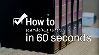 How To in 60 Seconds Assemble Bulk Binders [upl. by Ohs314]