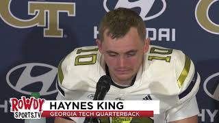 Haynes King says his injured shoulder held up pretty well after running the ball 20 times vs Miami [upl. by Anitnatsnoc815]