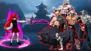 Mugen KOF Orochi Akiha Yagami Vs Omega Rugal Team [upl. by Bay]